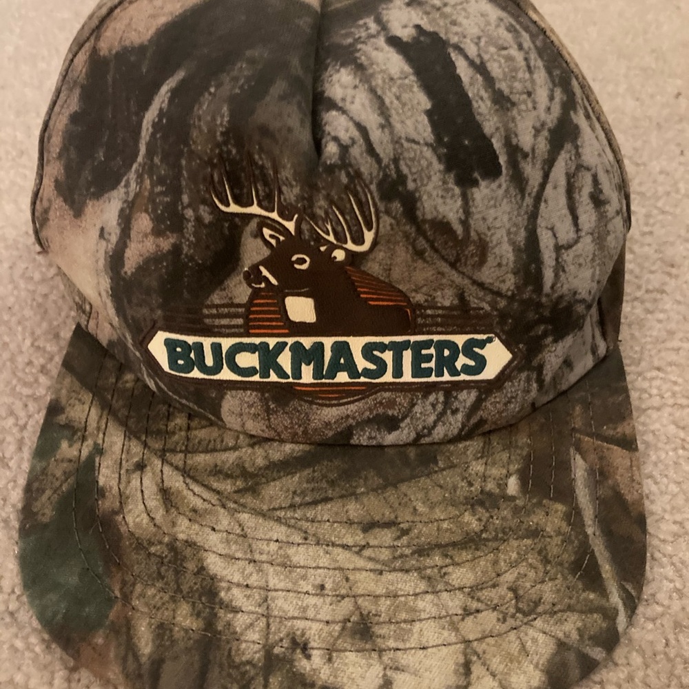 Vintage Buckmasters Camo Hat adjustable